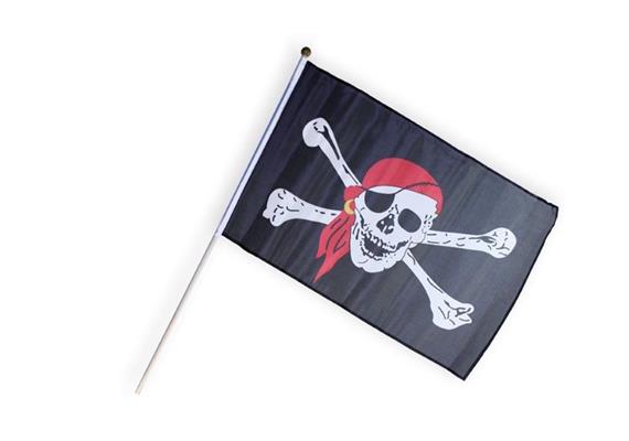 Holzspielerei Piratenflagge klein 3-farbig