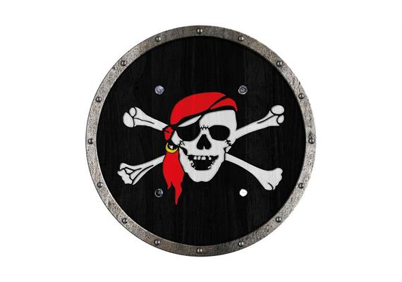 Holzspielerei - Rundschild Pirat