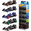 Hot Wheels 5er-Pack Race Team, Set aus 5 Formel 1 Autos