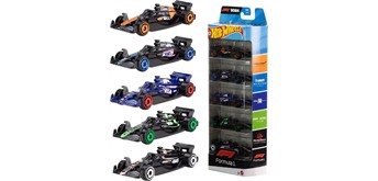 Hot Wheels 5er-Pack Race Team, Set aus 5 Formel 1 Autos