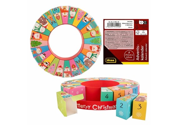 Idena Adventskalender zum Selbstbefüllen Ø 31.5 cm x 6.5 cm