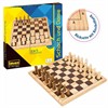 Idena Brettspiel 2 in1 Schach und Dame 28.5 x 28. 5 cm