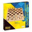 Idena Brettspiel 2 in1 Schach und Dame 28.5 x 28. 5 cm | Bild 4