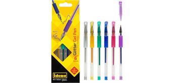 Idena Gel Pen Glitter 6 Stück