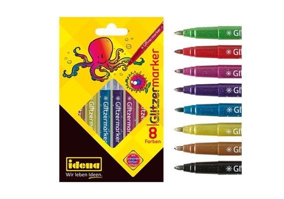 Idena - Glitzermarker 8 Farben