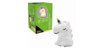 Idena LED Nachtlicht Einhorn mit Fernbedienung weiss 14 cm
