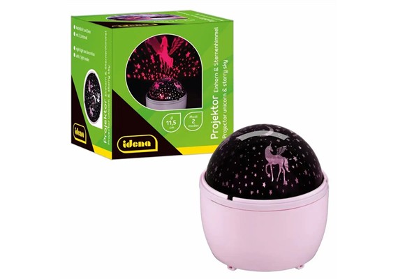 Idena LED Projektor Einhorn Sternenhimmel