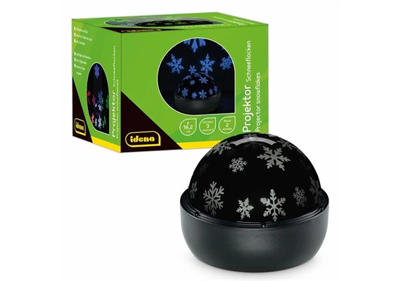Idena LED Projektor Schneeflocken 16.2 x 16.2 x 13 cm