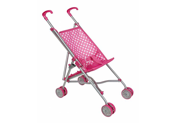 Idena - Puppenbuggy pink zusammenklappbar