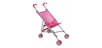 Idena - Puppenbuggy pink zusammenklappbar