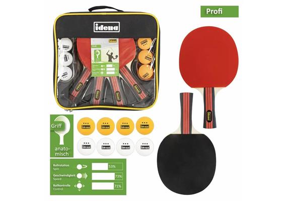 Idena Set Tischtennis Profi 13-teilig