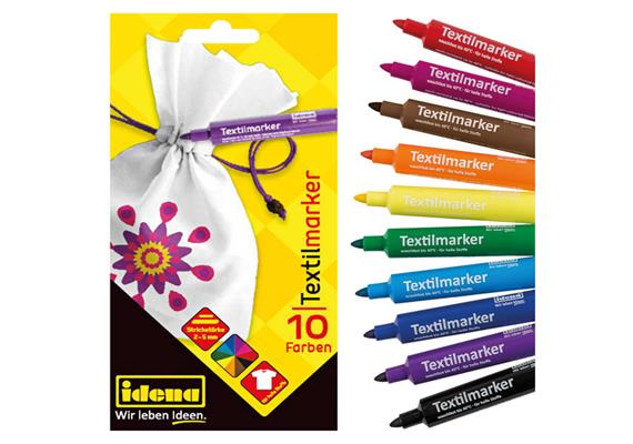 Idena Textilmarker 10er