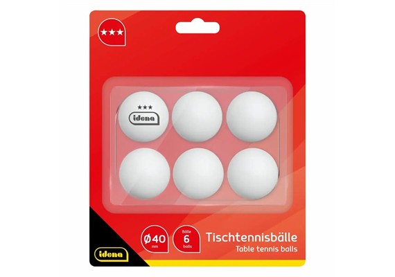 Idena Tischtennisbälle, 6er, 3 Stern