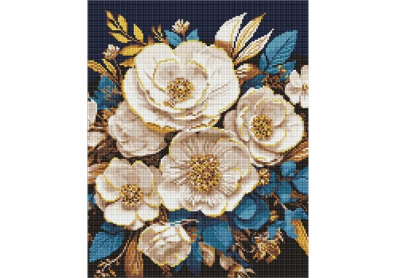 Ideyka AMC20154 Diamond Painting ohne Rahmen - Die weisse Symphonie 40 x 50 cm