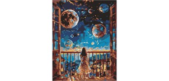 Ideyka AMC20161 Diamond Painting ohne Rahmen - Verträumte Nacht 40 x 50 cm