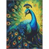 Ideyka AMC20190 Diamond Painting ohne Rahmen - Anmutiger Pfau 30 x 40 cm