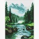 Ideyka AMC20447 Diamond Painting ohne Rahmen Geheimnisvolle Quelle 30 x 40 cm