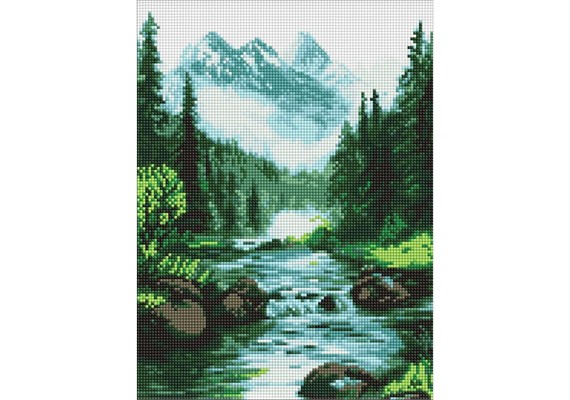 Ideyka AMC20447 Diamond Painting ohne Rahmen Geheimnisvolle Quelle 30 x 40 cm