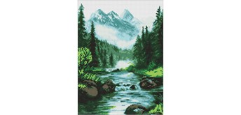 Ideyka AMC20447 Diamond Painting ohne Rahmen Geheimnisvolle Quelle 30 x 40 cm