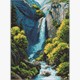Ideyka AMC20449 Diamond Painting ohne Rahmen Wasserfall in den Bergen 30 x 40 cm