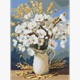 Ideyka AMC20452 Diamond Painting ohne Rahmen Weisser Mohn und Weizen 30 x 40 cm