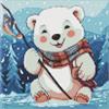 ideyka AMC7785 Diamond Painting - Winterliches Fischen 30 x 30 cm