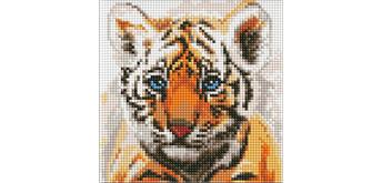 ideyka AMC7791 Diamond Painting - Kleines Tigerjunges 20 x 20 cm