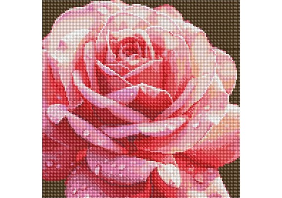 Ideyka AMC7854 Diamond Painting ohne Rahmen - Perfekte Rose 30 x 40 cm