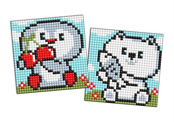ideyka AMG1092 Diamond Painting Magnet - Pinguin- und Bärenjunges