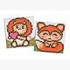 ideyka AMG1094 Diamond Painting Magnet - Rote Tiere