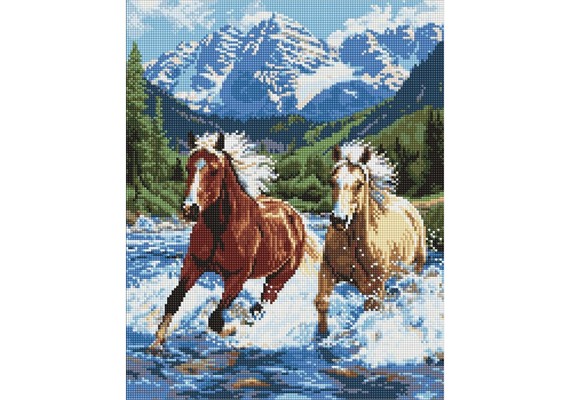 Ideyka AMO20010 Diamond Painting Kraft in Bewegung 40 x 50 cm