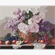 Ideyka AMO20069 Diamond Painting mit Rahmen Korb mit Blumen und Früchten 40 x 50 cm