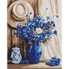 Ideyka AMO20107 Diamond Painting mit Rahmen Kornblumenstrauss 40 x 50 cm