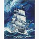 Ideyka AMO20203 Diamond Painting mit Rahmen Segeln durch den Sturm 40 x 50 cm