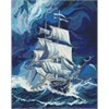 Ideyka AMO20203 Diamond Painting mit Rahmen Segeln durch den Sturm 40 x 50 cm