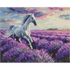Ideyka AMO20227 Diamond Painting mit Rahmen In den Lavendelfeldern 40 x 50 cm