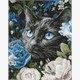 Ideyka AMO20239 Diamond Painting mit Rahmen Sanftheit zwischen Blumen 40 x 50 cm