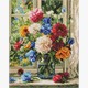 Ideyka AMO20258 Diamond Painting mit Rahmen Gartenstrauss 40 x 50 cm