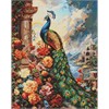 Ideyka AMO20273 Diamond Painting mit Rahmen Antiker Pfau 40 x 50 cm