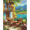 Ideyka AMO20281 Diamond Painting mit Rahmen Siesta auf Sizilien 40 x 50 cm