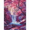 Ideyka AMO20288 Diamond Painting Wasserfall in Rosatönen mit Rahmen 30 x 40