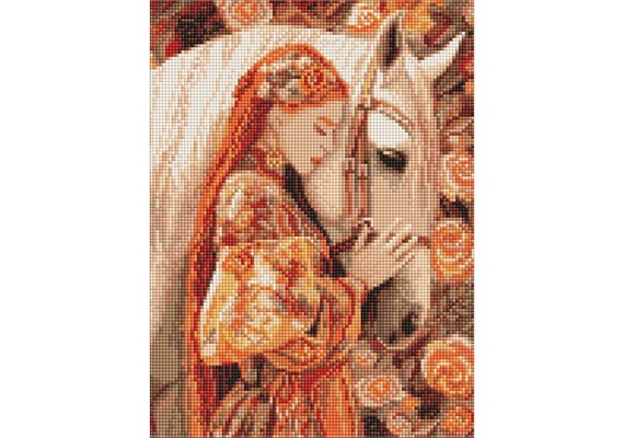 Ideyka AMO20290 Diamond Painting mit Rahmen Band der Seelen 30 x 40 cm