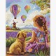 Ideyka AMO20320 Diamond Painting mit Rahmen Violettes Glück 40 x 50 cm