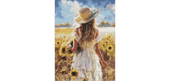 Ideyka AMO20352 Diamond Painting mit Rahmen Der Sonne entgegen 30 x 40 cm