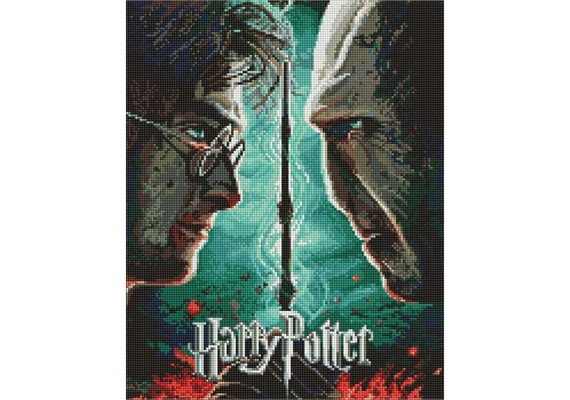 Ideyka AMO20357 Diamond Painting mit Rahmen Harry Potter: Harry und Voldemort 40 x 50 cm