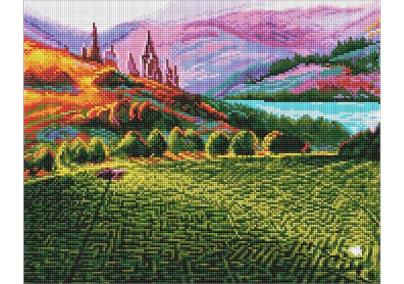 Ideyka AMO20359 Diamond Painting mit Rahmen Harry Potter: Labyrinthe 40 x 50 cm