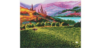 Ideyka AMO20359 Diamond Painting mit Rahmen Harry Potter: Labyrinthe 40 x 50 cm