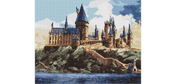 Ideyka AMO20360 Diamond Painting mit Rahmen Harry Potter: Hogwarts bei Tag 40 x 50 cm