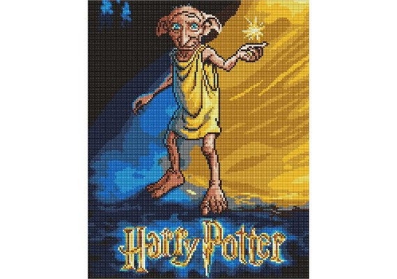 Ideyka AMO20373 Diamond Painting mit Rahmen Harry Potter: Dobby-Poster 40 x 50 cm