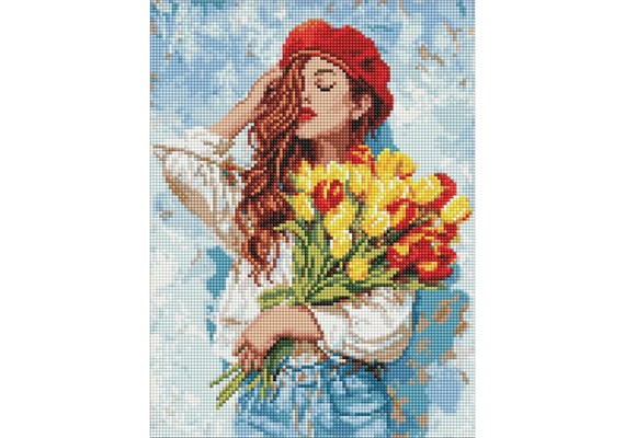 Ideyka AMO20392 Diamond Painting mit Rahmen Im Rhythmus der Schönheit 30 x 40 cm